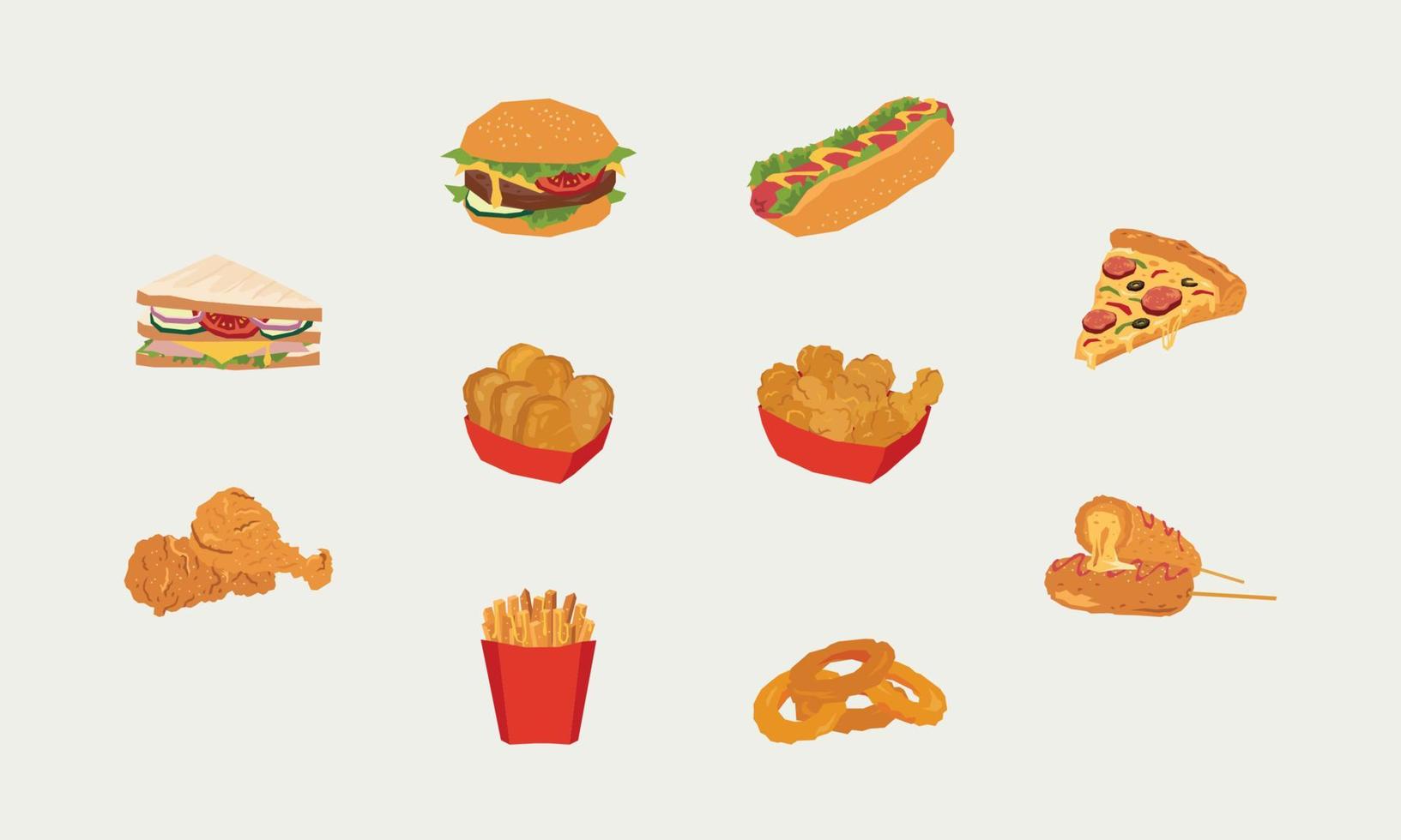 Fast Food vector in flat design