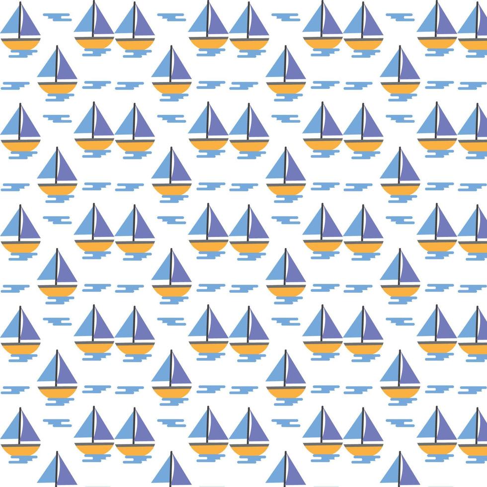 pattern boat background vector