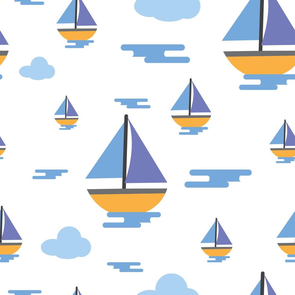 pattern seamless boat vector