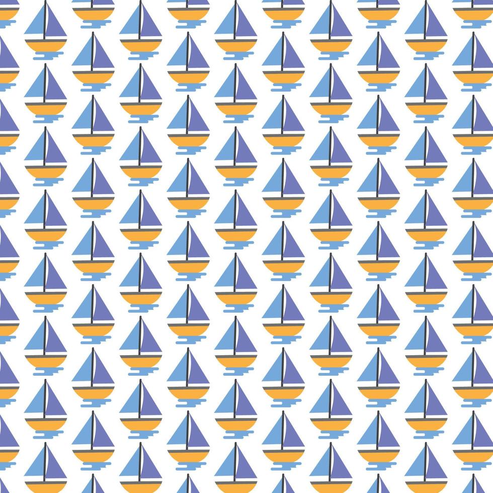 boat pattern background vector