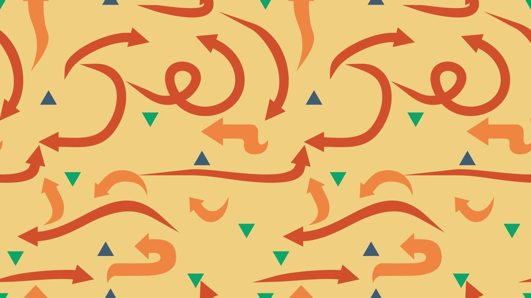 seamless pattern wavy soft orange arrow icon vector illustration EPS10