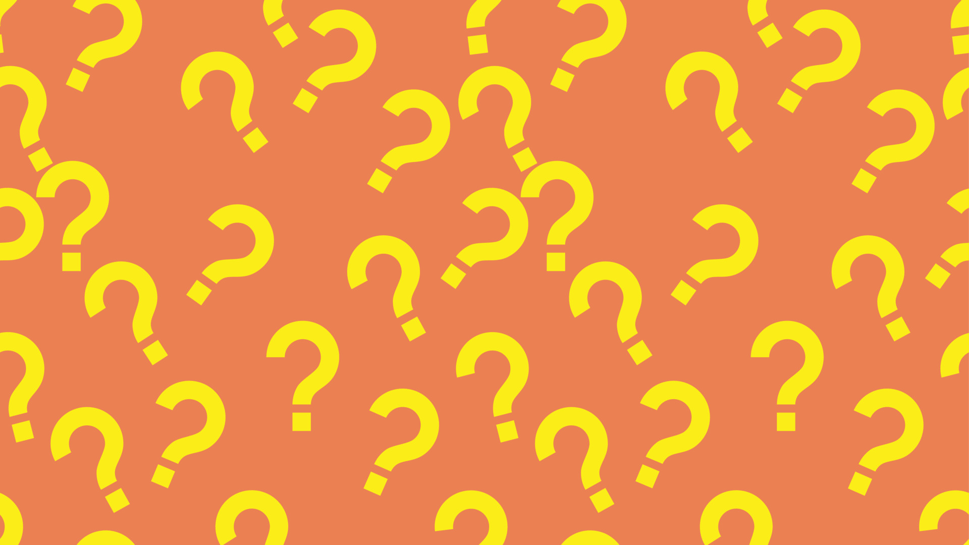 Trama perfecta icono de signo de interrogación fondo naranja