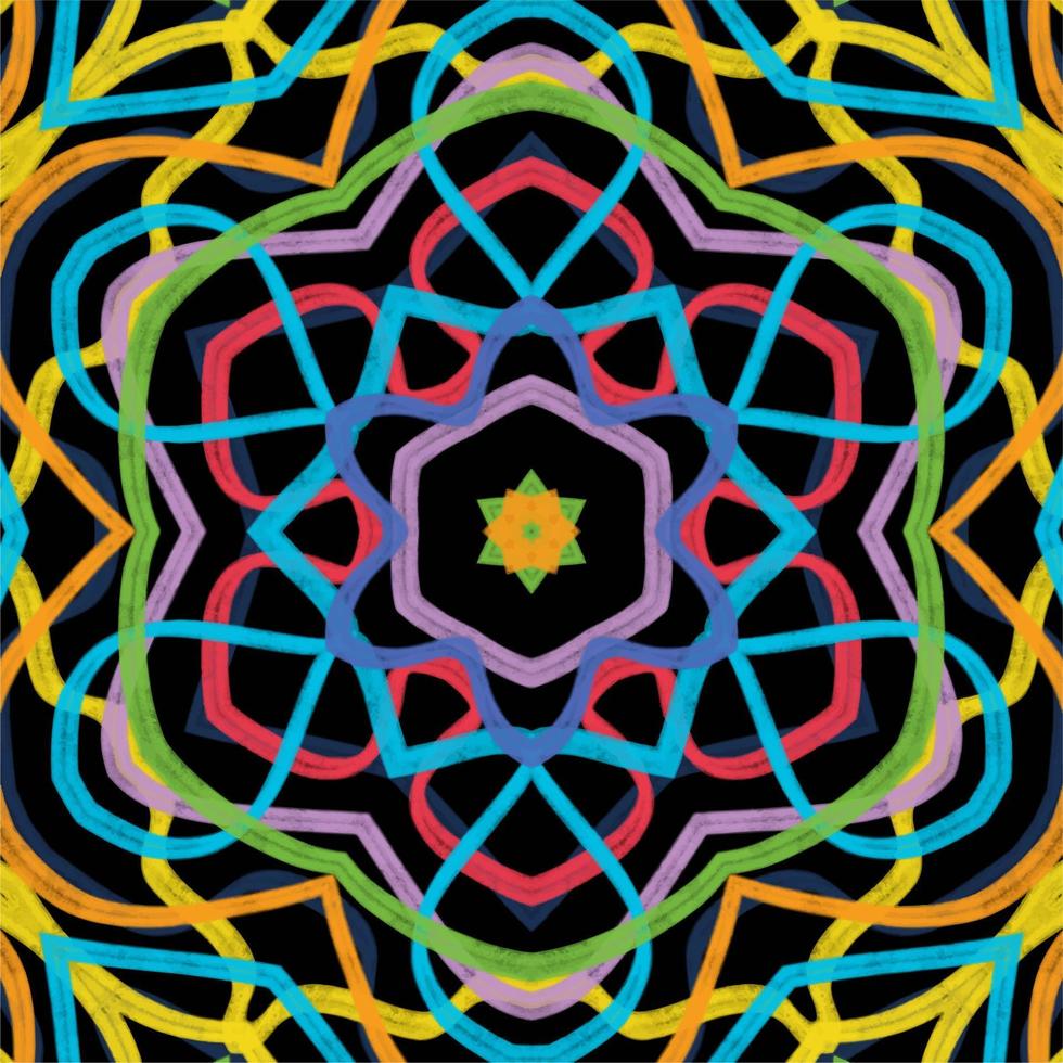 Abstract kaleidoscope background. Beautiful kaleidoscope seamless pattern. Multicolor mosaic texture. Seamless kaleidoscope texture. Unique kaleidoscope design vector