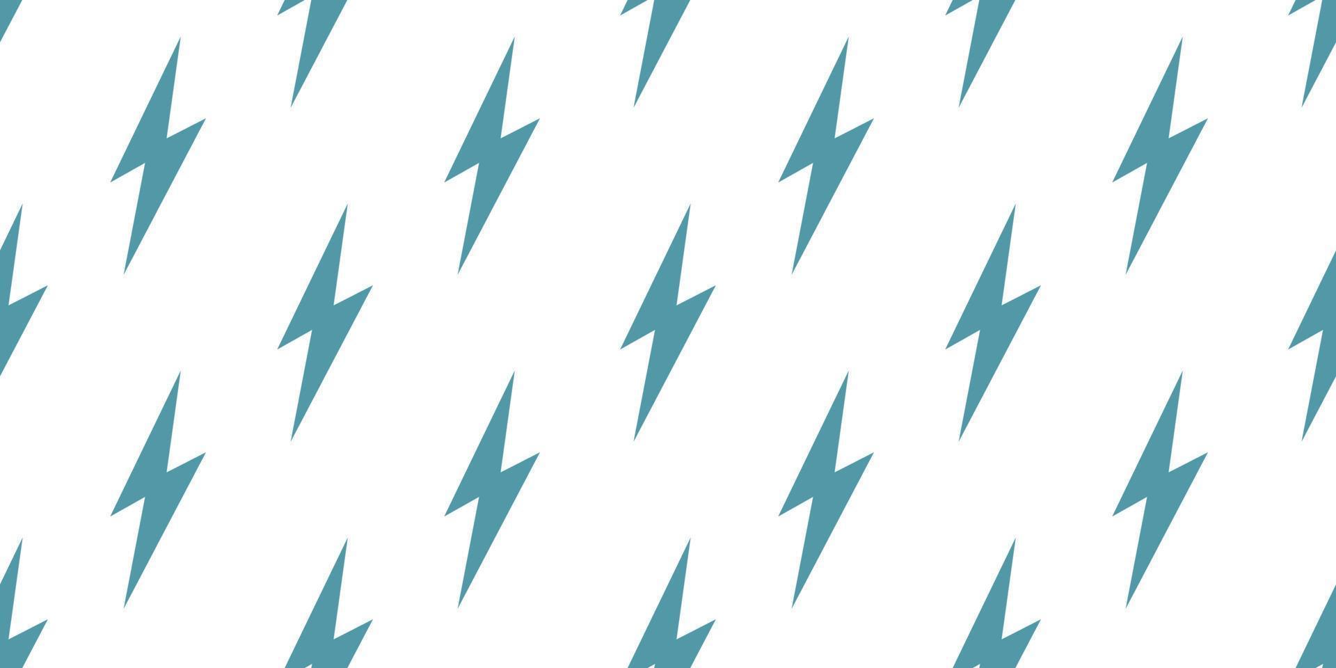 Vector flat hand drawn seamless pattern with lightning. Flat vector hippy boho illustration