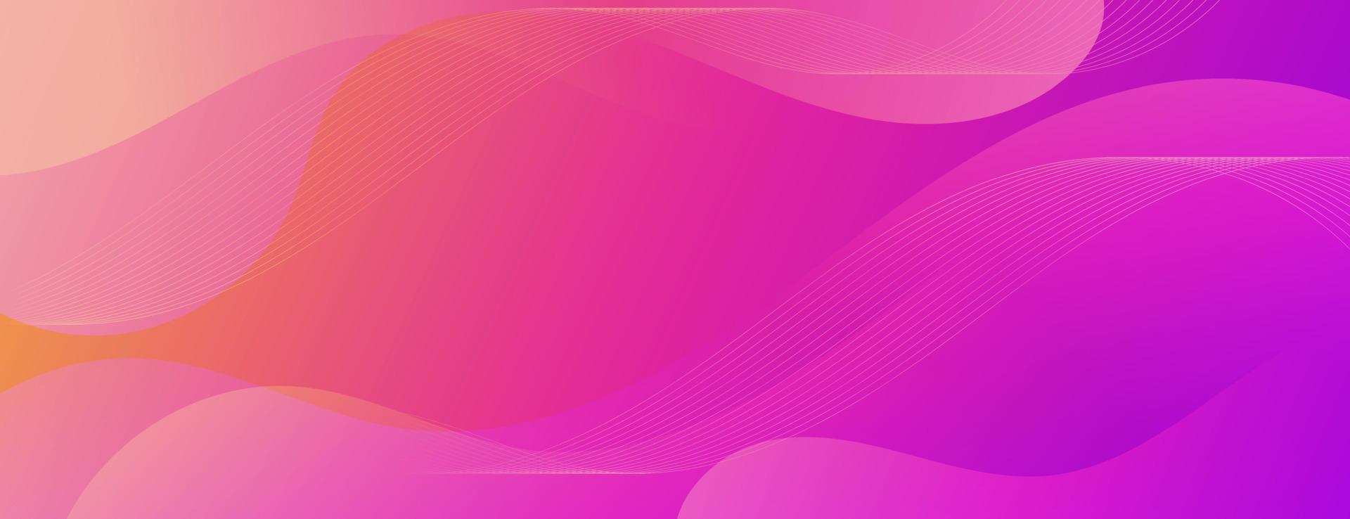 plantilla de banner de onda fluida colorida abstracta vector