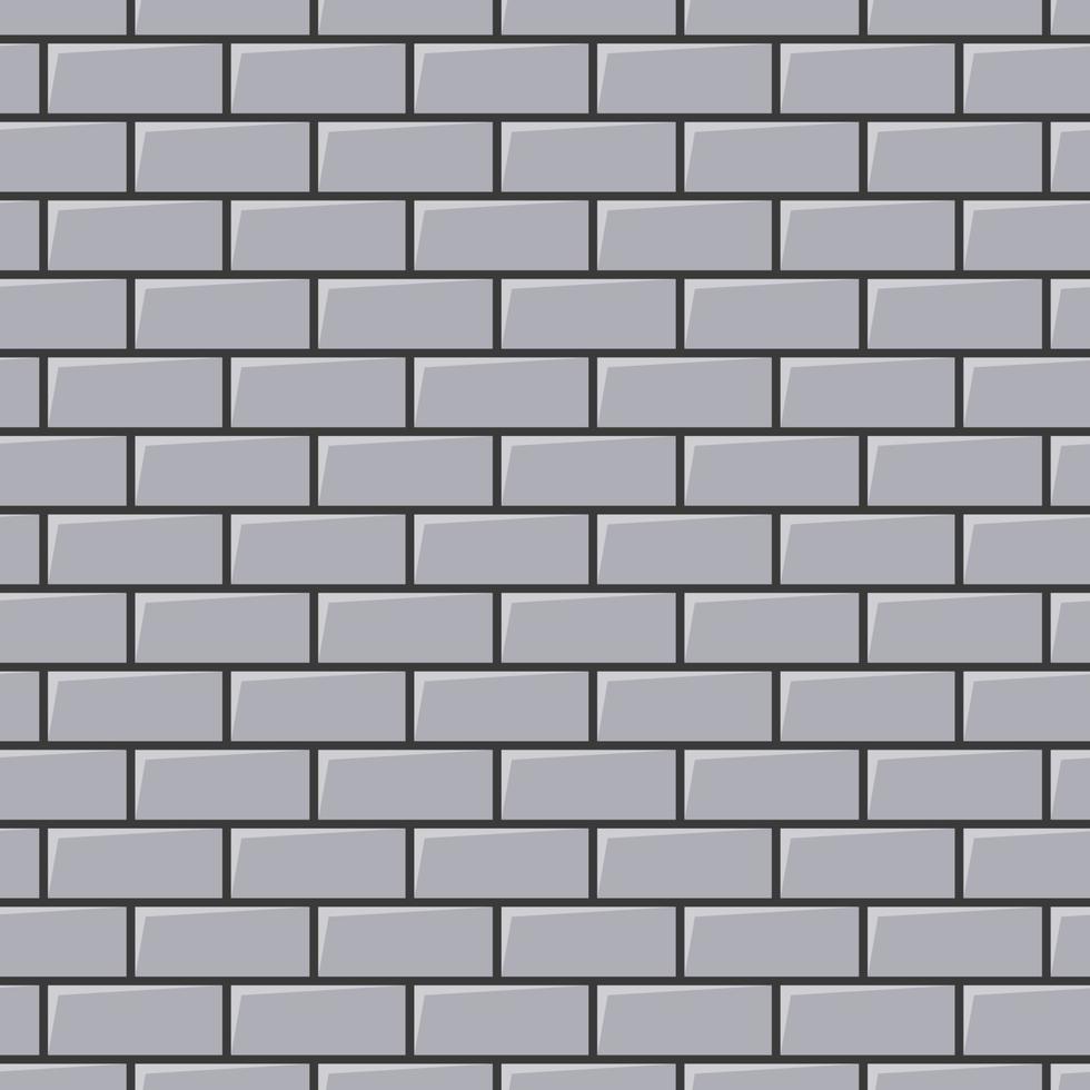 Grey brick wall texture. Seamless background. Vector illustration
