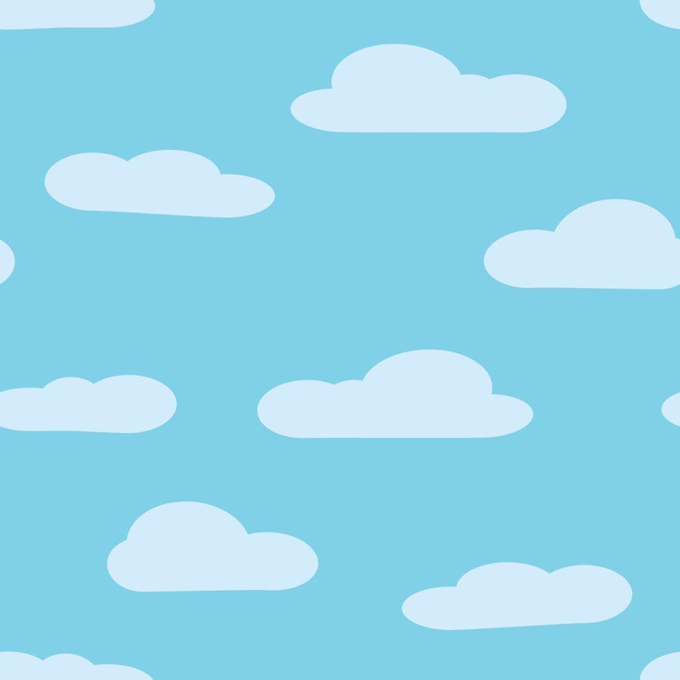 fondo transparente con cielo azul y nubes blancas de dibujos animados. ilustración vectorial vector