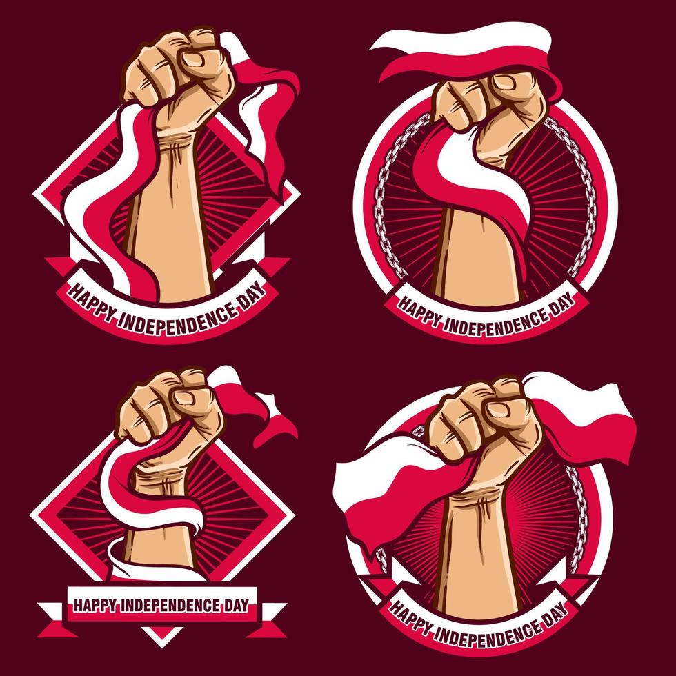 fist hands with poland flag illustration vector