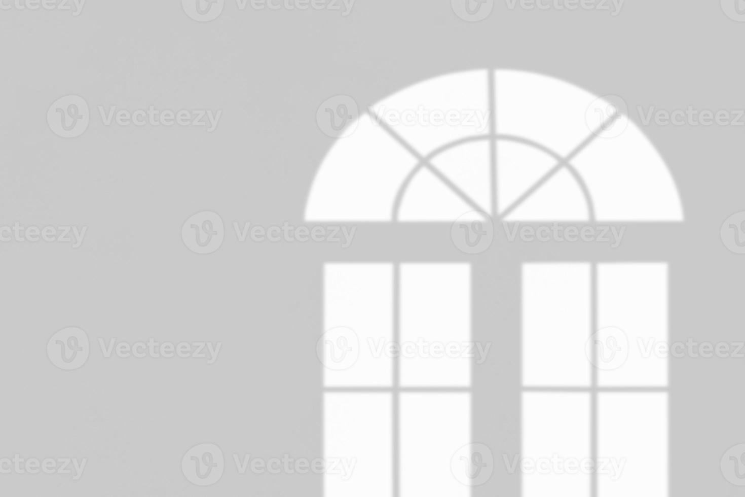 Window shadow drop on white wall background photo