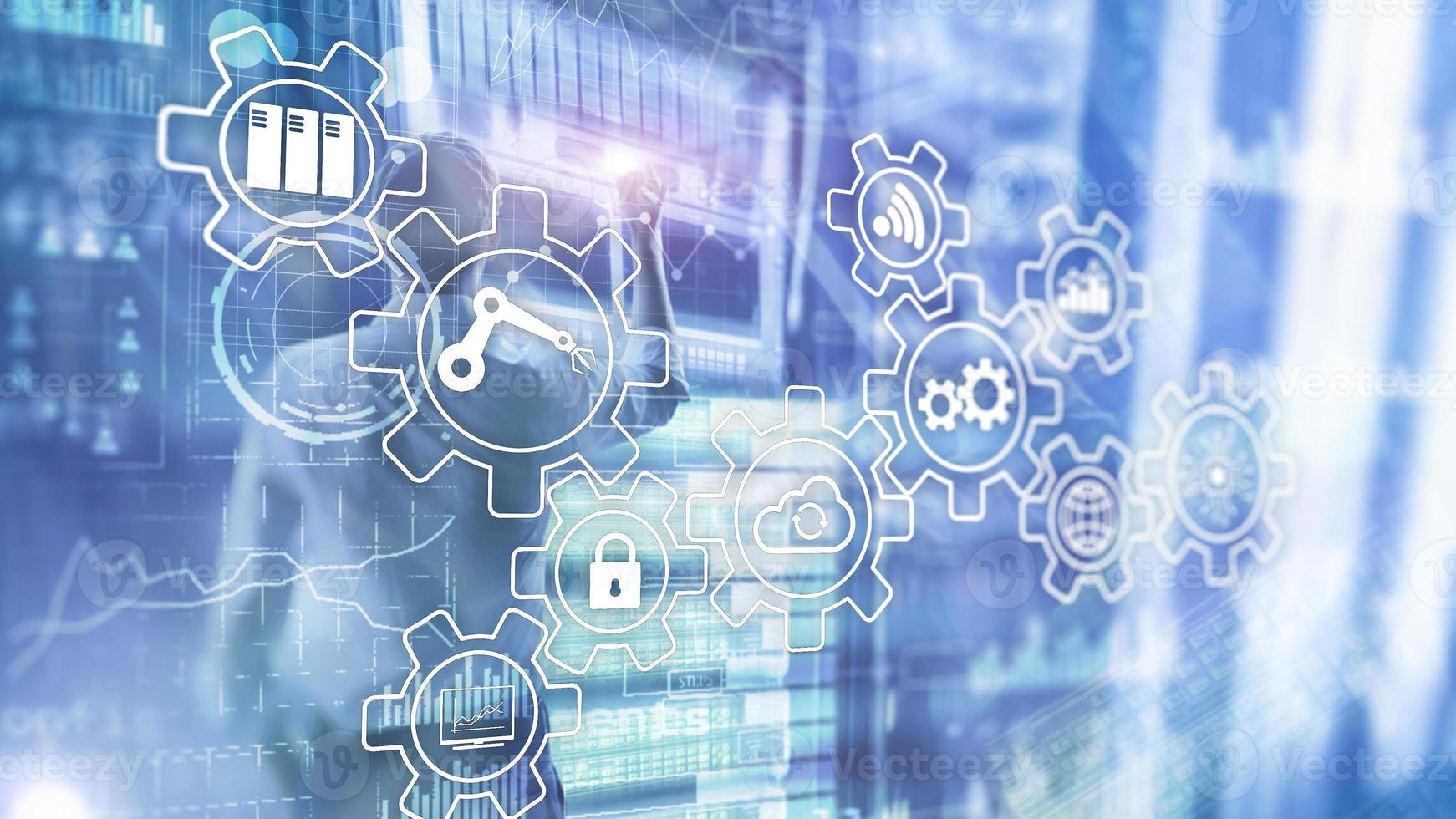 Technology innovation and process automation. Smart industry 4.0 photo