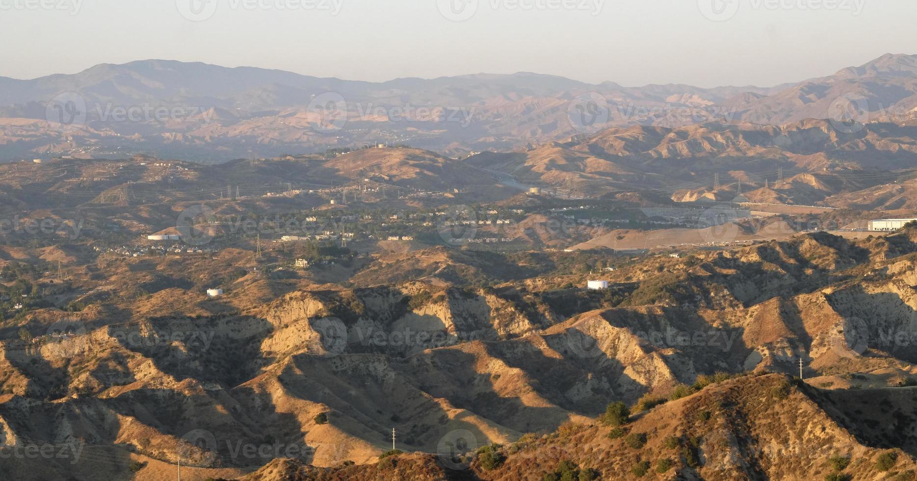 Landscape of the Ed Davis Park at Towsley Canyon - California, USA - during sunset photo