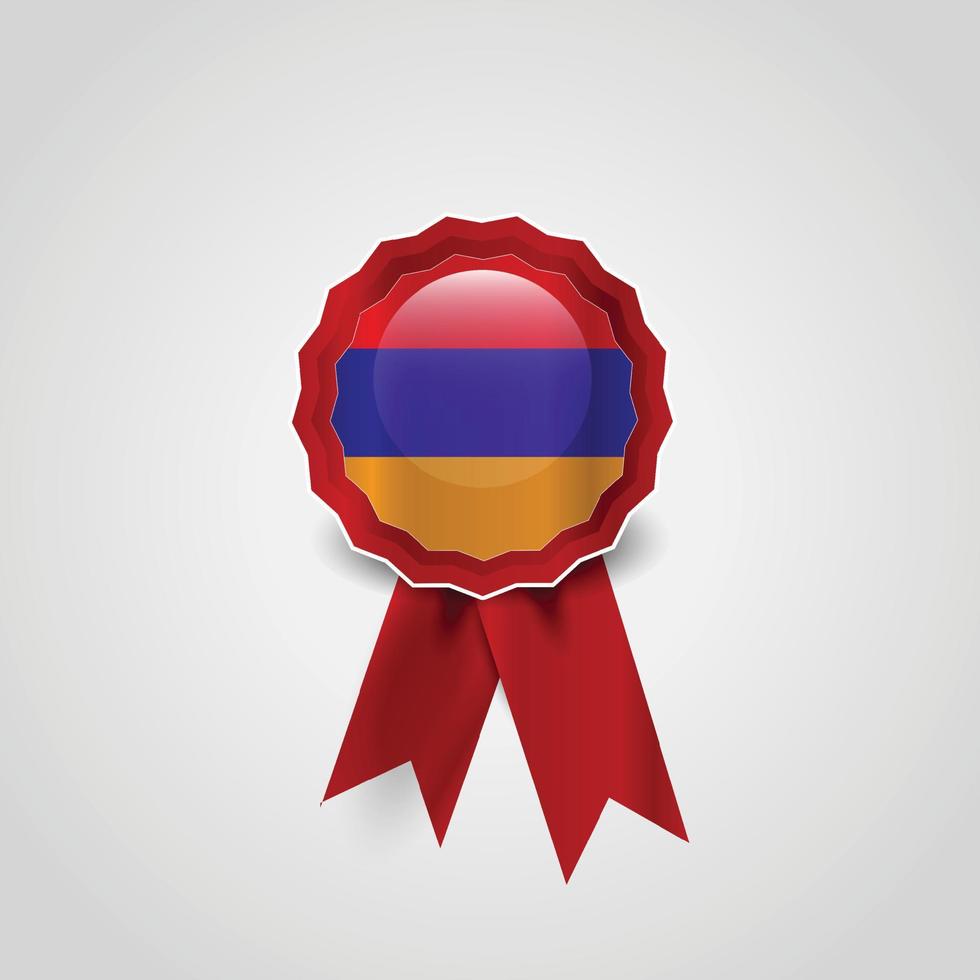 Armenia Flag Ribbon Banner vector