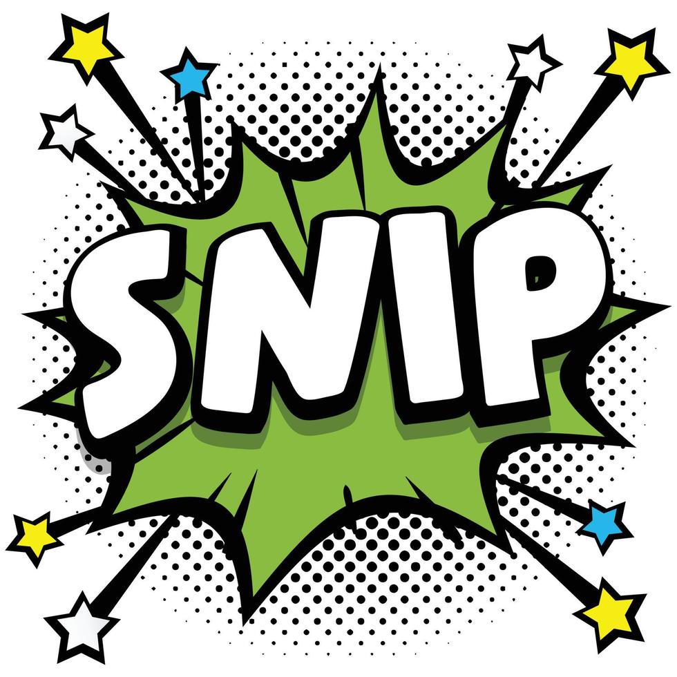 snip Pop art comic speech bubbles book sound effects vector