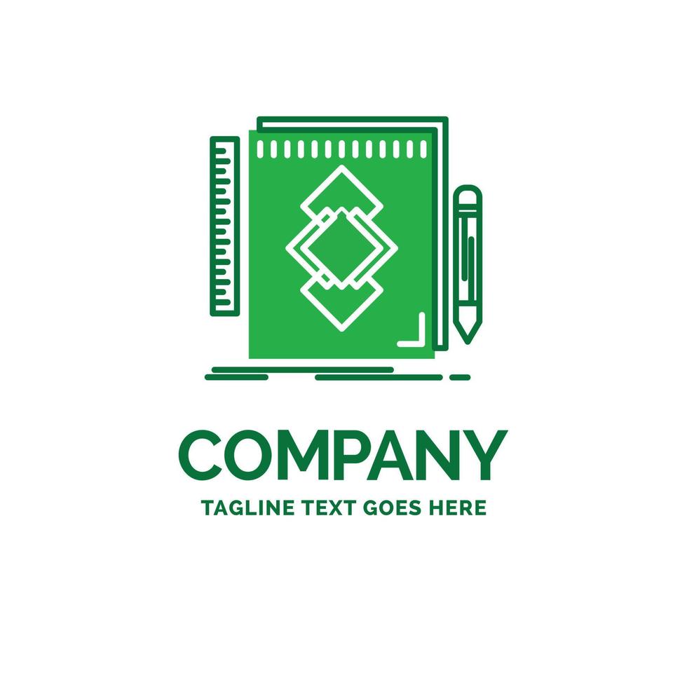design. Tool. identity. draw. development Flat Business Logo template. Creative Green Brand Name Design. vector