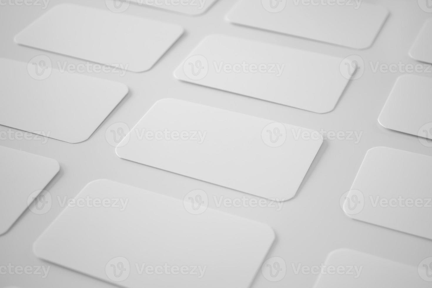 Mockup white business card on white background photo