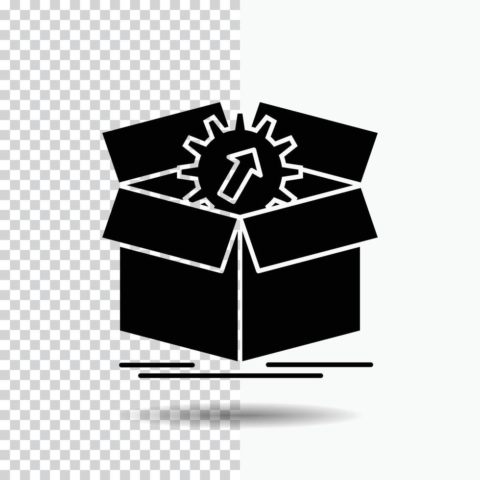 upload. performance. productivity. progress. work Glyph Icon on Transparent Background. Black Icon vector