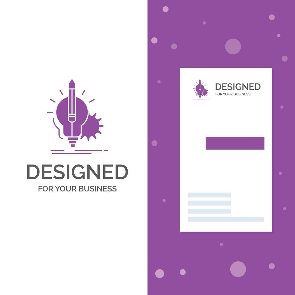 Business Logo for Idea. insight. key. lamp. lightbulb. Vertical Purple Business .Visiting Card template. Creative background vector illustration