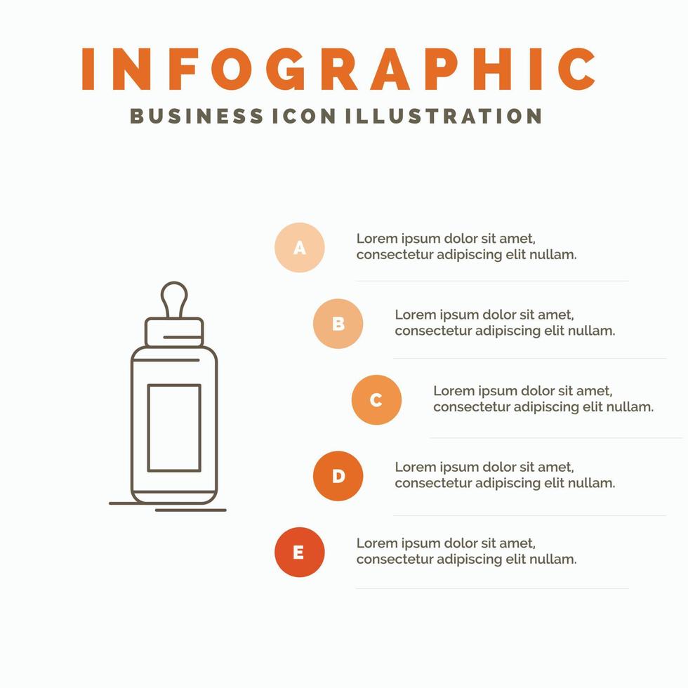 feeder. bottle. child. baby. milk Infographics Template for Website and Presentation. Line Gray icon with Orange infographic style vector illustration