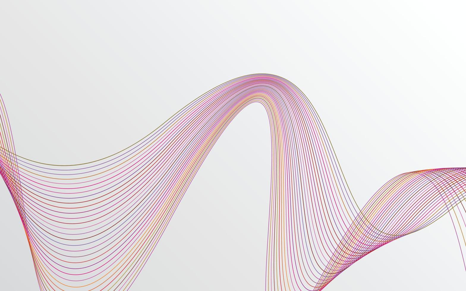 Wave of the many colored lines. Abstract wavy stripes background isolated vector