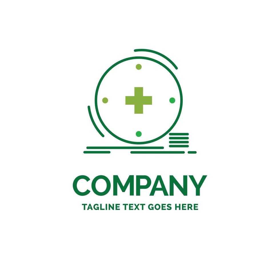 Clinical. digital. health. healthcare. telemedicine Flat Business Logo template. Creative Green Brand Name Design. vector