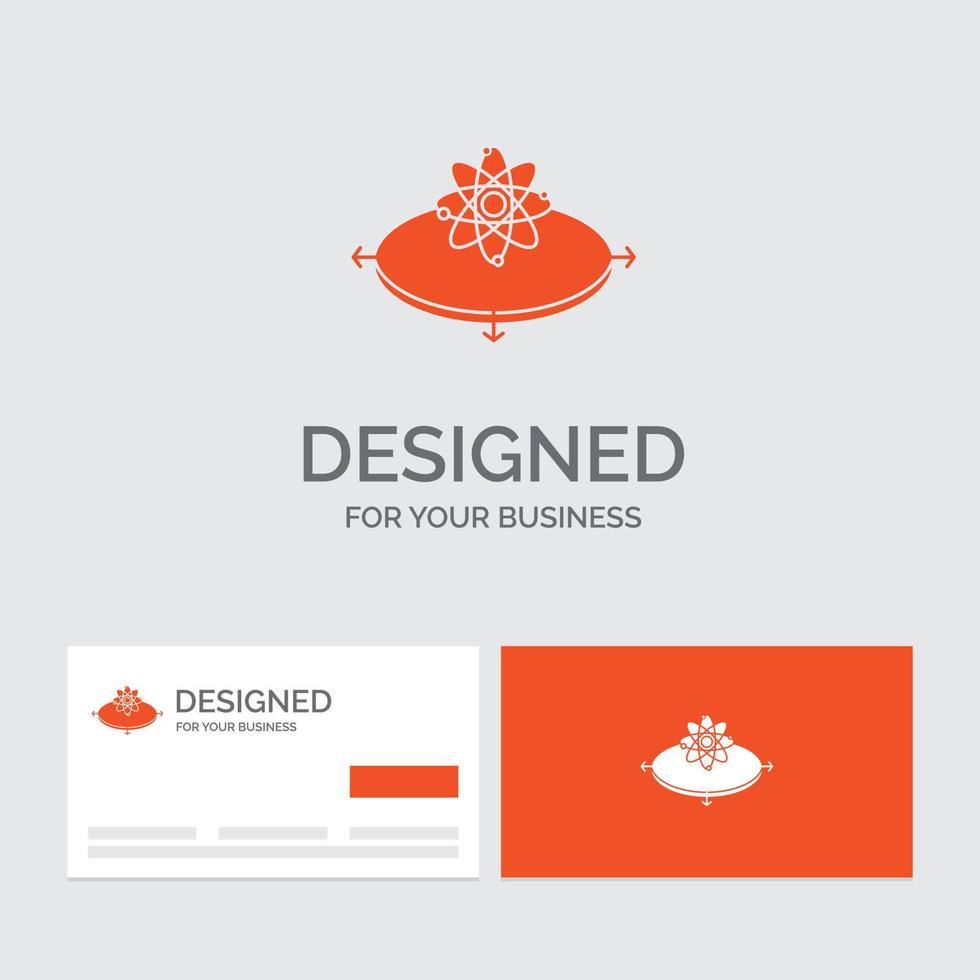 Business logo template for Business. concept. idea. innovation. light. Orange Visiting Cards with Brand logo template. vector