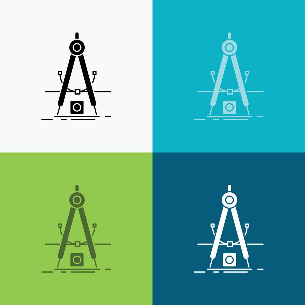 Design. measure. product. refinement. Development Icon Over Various Background. glyph style design. designed for web and app. Eps 10 vector illustration