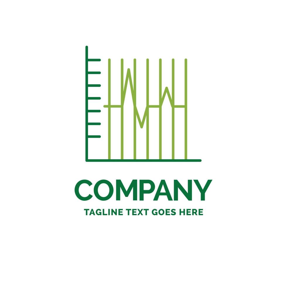 Progreso. reporte. Estadísticas. paciente. plantilla de logotipo de empresa plana de recuperación. diseño creativo de marca verde. vector