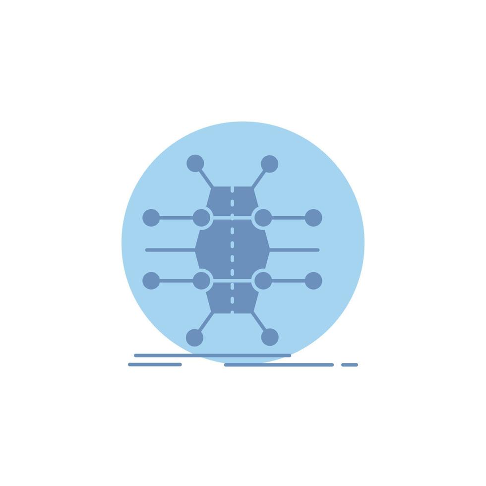Distribution. grid. infrastructure. network. smart Glyph Icon. vector