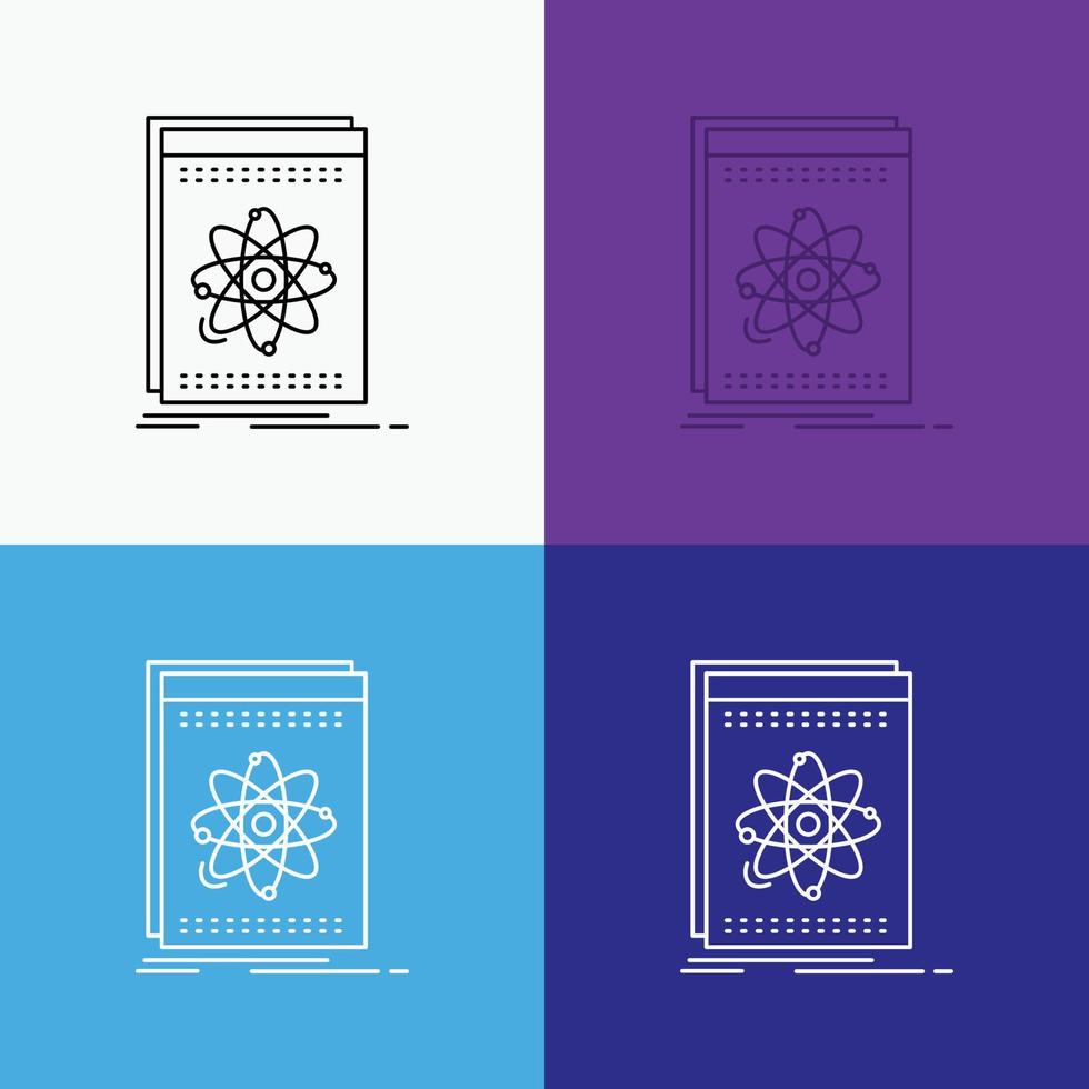 Api. application. developer. platform. science Icon Over Various Background. Line style design. designed for web and app. Eps 10 vector illustration