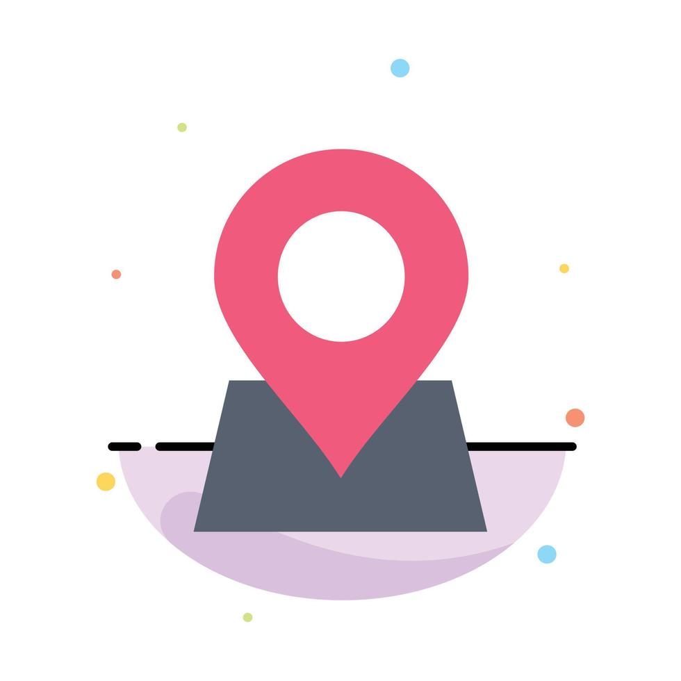 Location Map Marker Pin Abstract Flat Color Icon Template vector