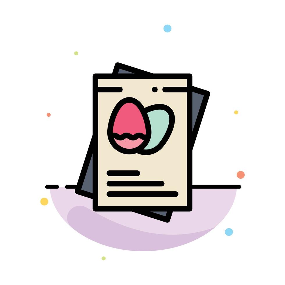 Passport Egg Eggs Easter Abstract Flat Color Icon Template vector