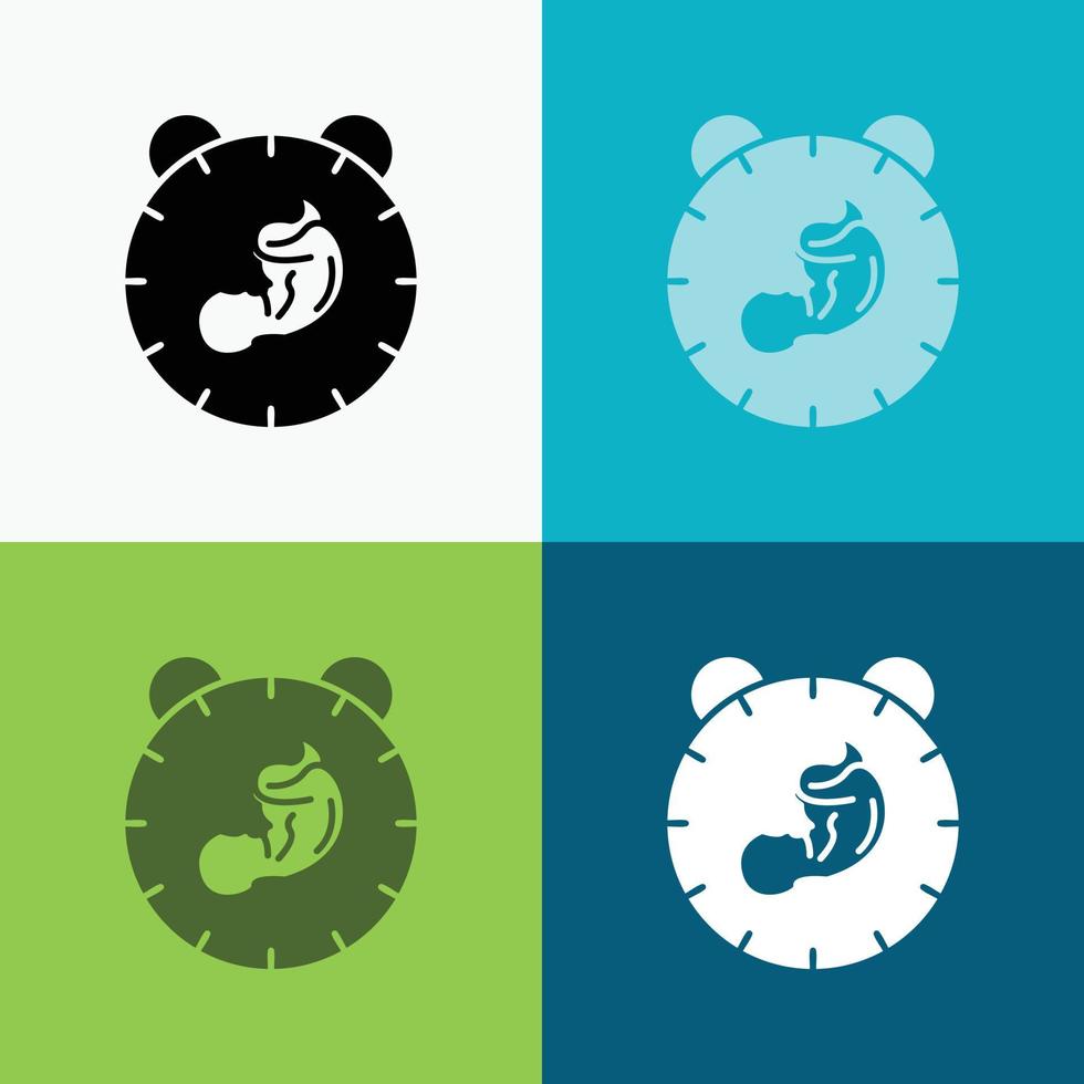 delivery. time. baby. birth. child Icon Over Various Background. glyph style design. designed for web and app. Eps 10 vector illustration