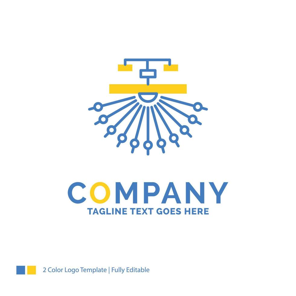 optimization. site. site. structure. Web Blue Yellow Business Logo template. Creative Design Template Place for Tagline. vector