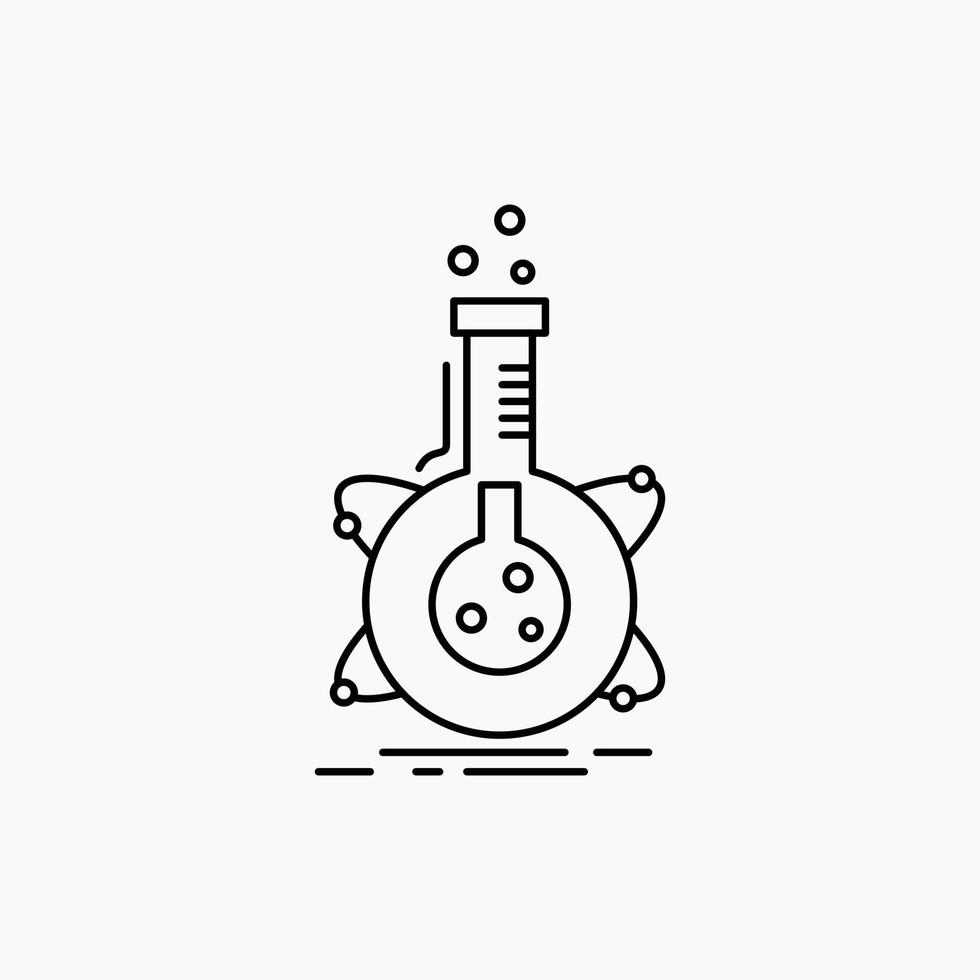 research. laboratory. flask. tube. development Line Icon. Vector isolated illustration