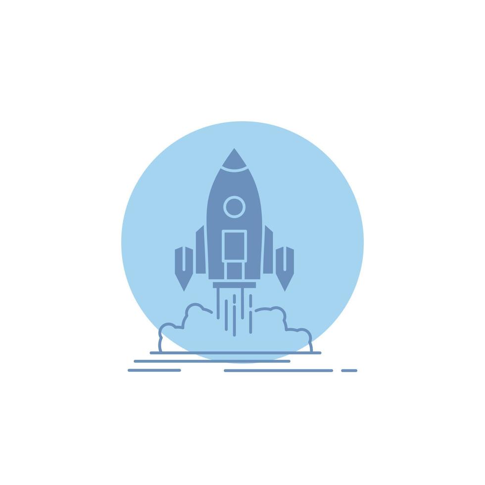 Launch. mission. shuttle. startup. publish Glyph Icon. vector