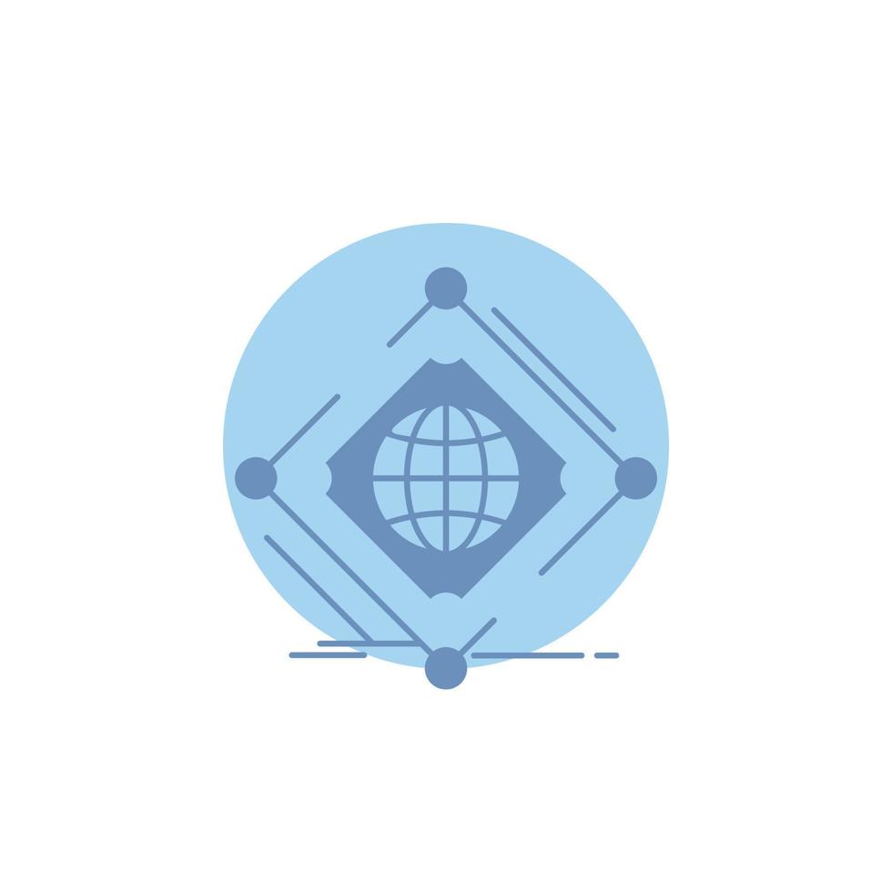 Complex. global. internet. net. web Glyph Icon. vector