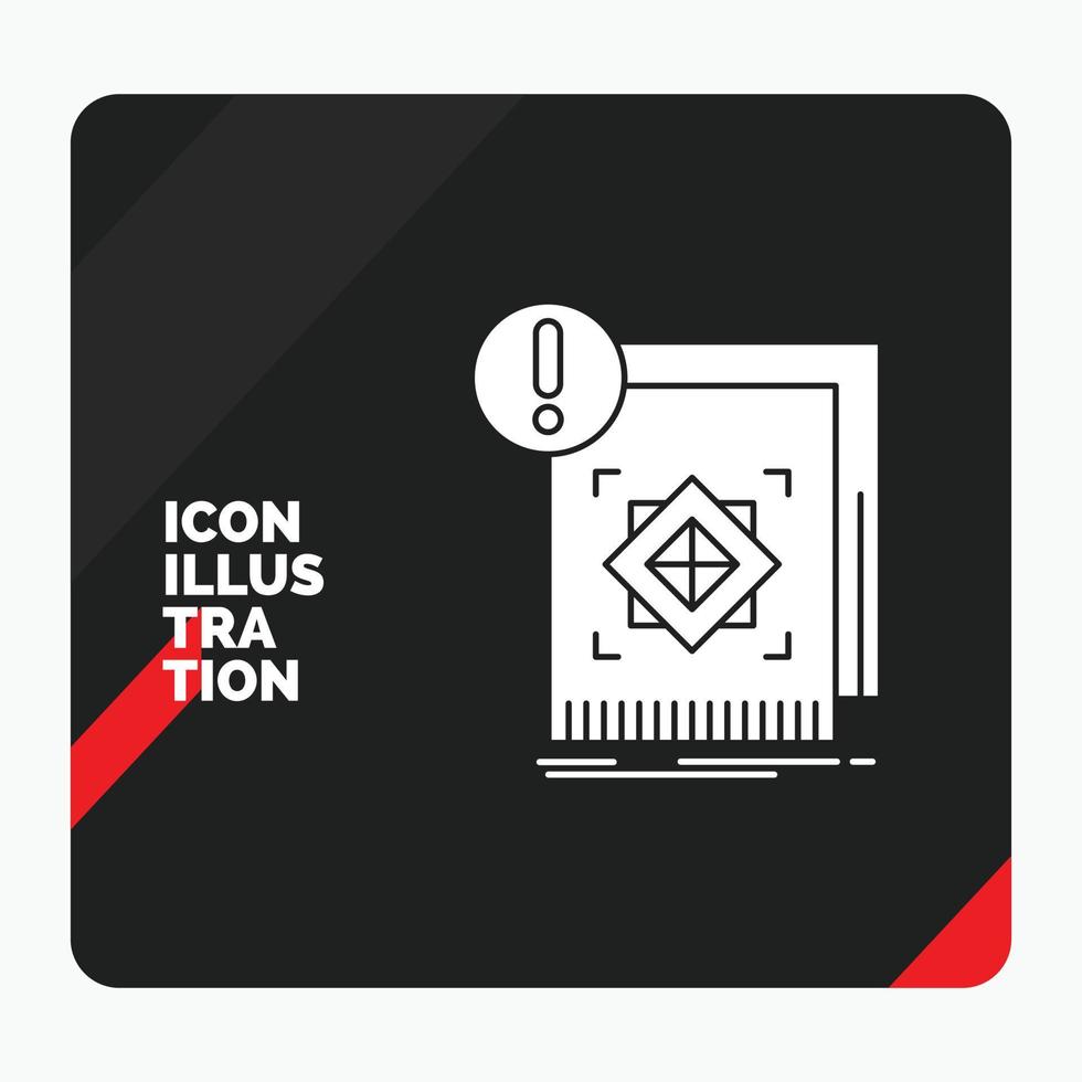 Red and Black Creative presentation Background for structure. standard. infrastructure. information. alert Glyph Icon vector