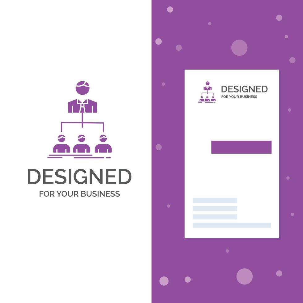 Business Logo for team. teamwork. organization. group. company. Vertical Purple Business .Visiting Card template. Creative background vector illustration