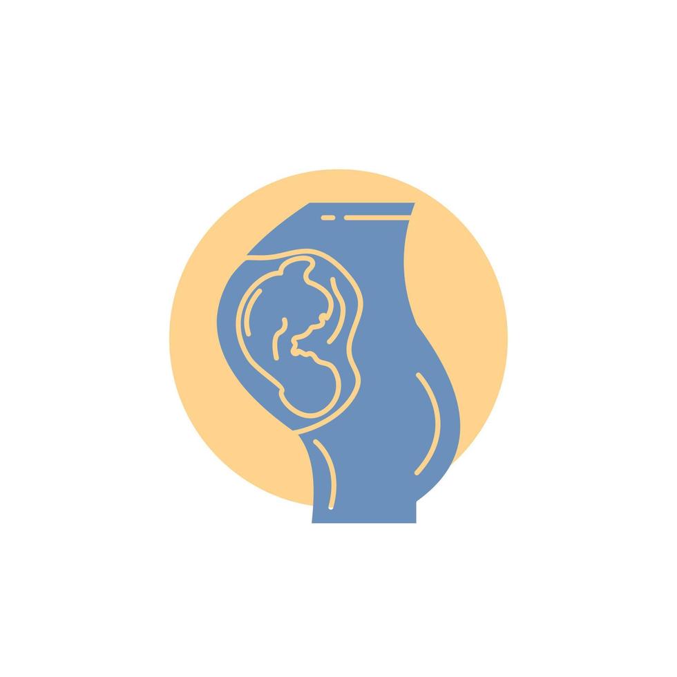 pregnancy. pregnant. baby. obstetrics. Mother Glyph Icon. vector