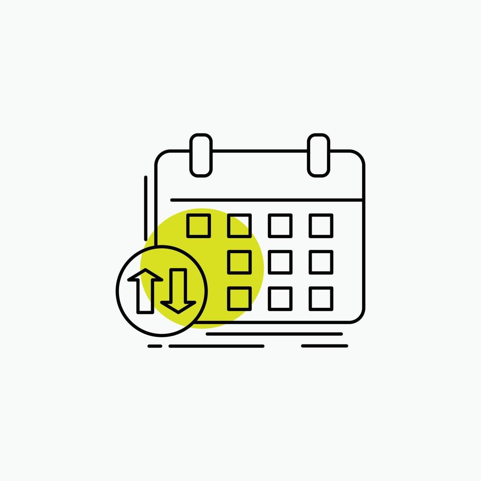 calendario. clases calendario. cita. icono de línea de evento vector