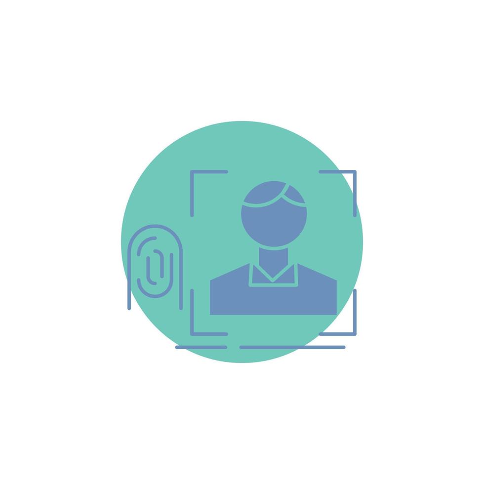 finger. fingerprint. recognition. scan. scanning Glyph Icon. vector