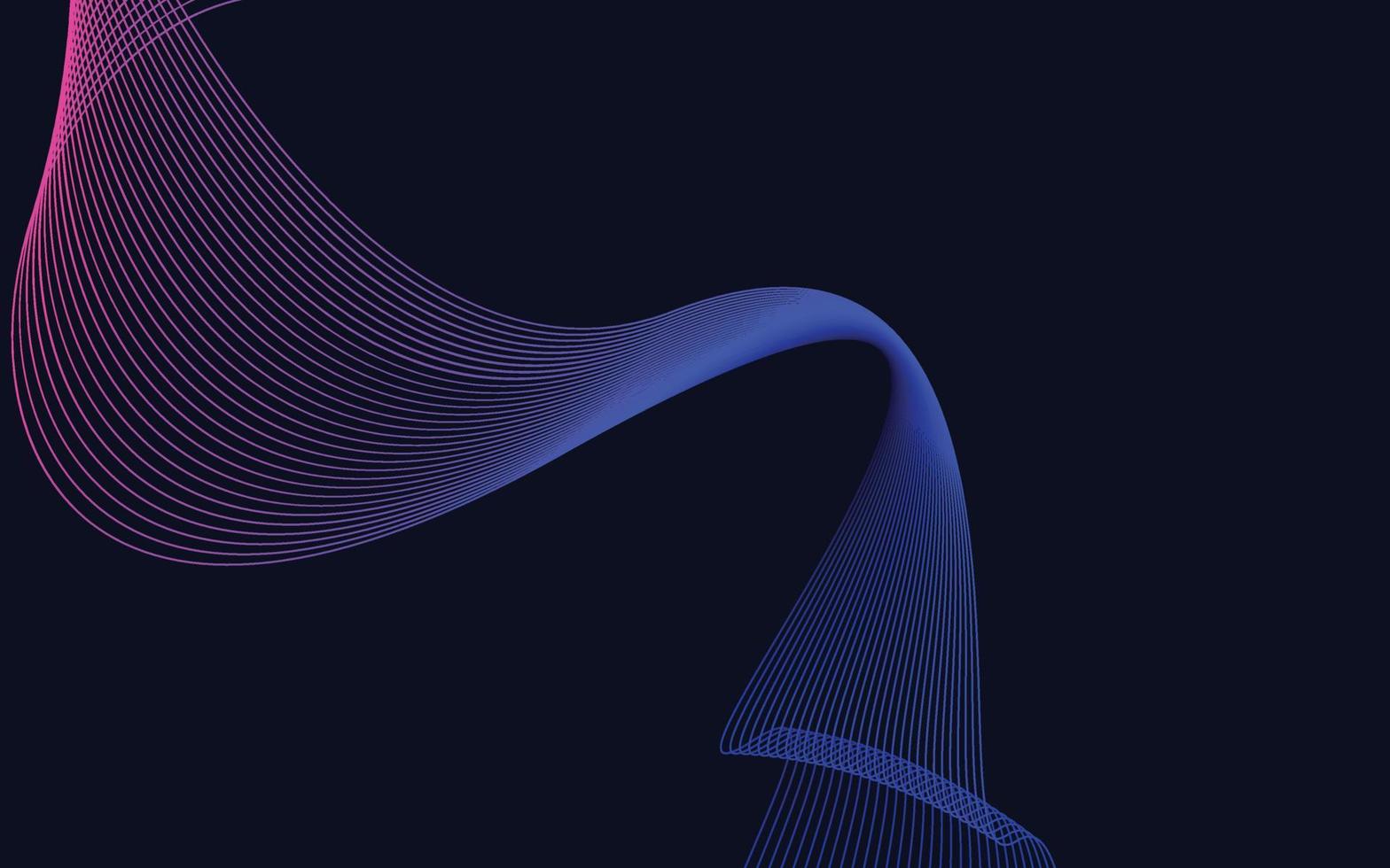 Wave with shadow. Abstract blue lines on a background vector