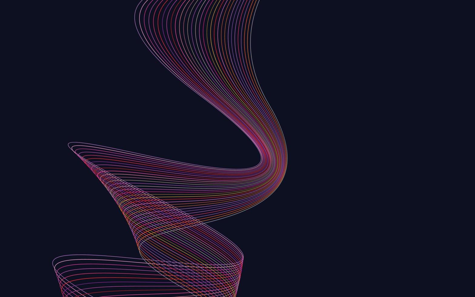 Wave of the Red colored lines. High resolution vector