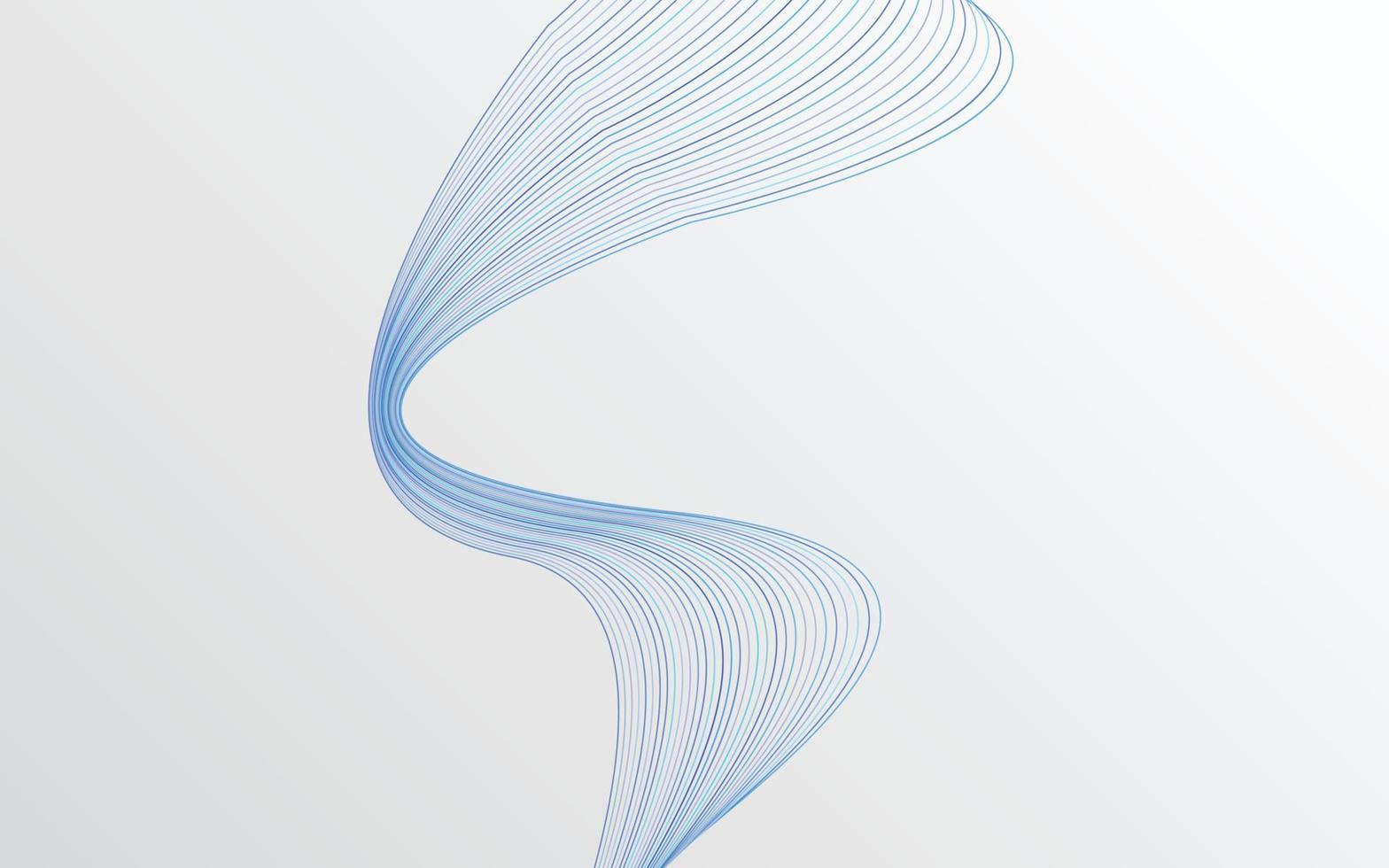 Stylish blue wavy lines abstract background design vector