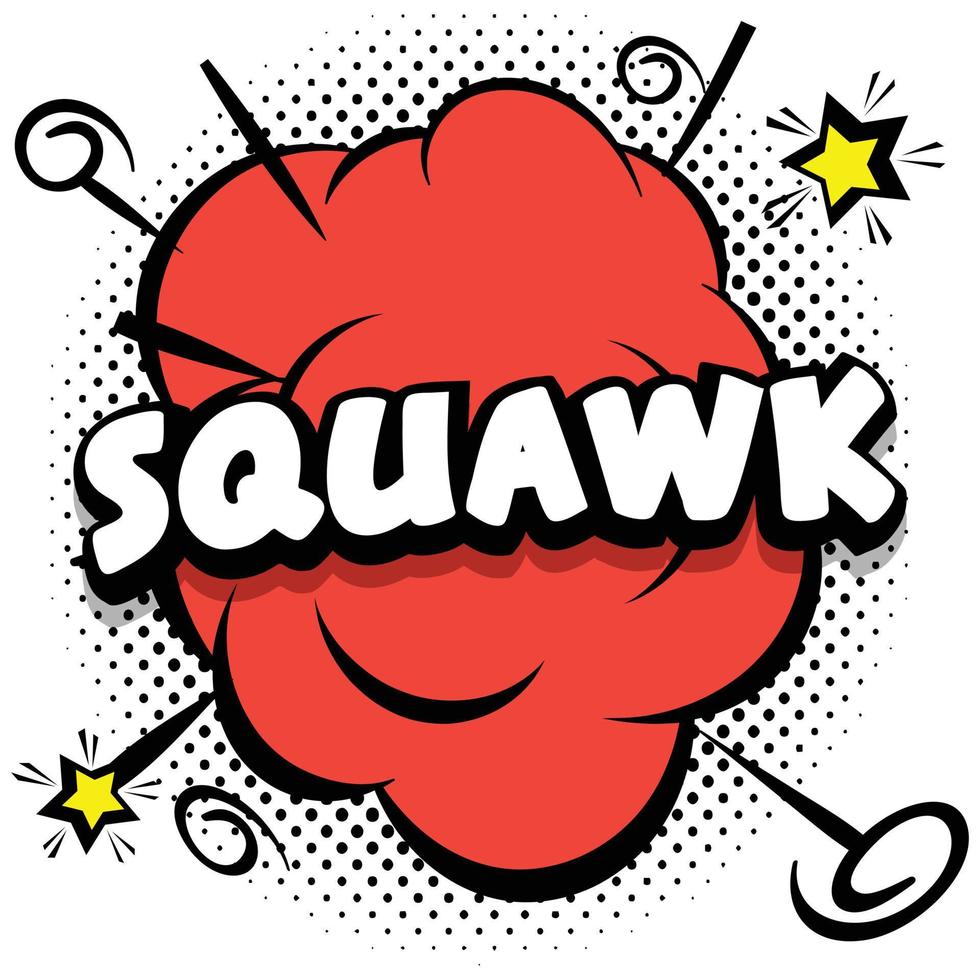 squawk Comic bright template with speech bubbles on colorful frames vector
