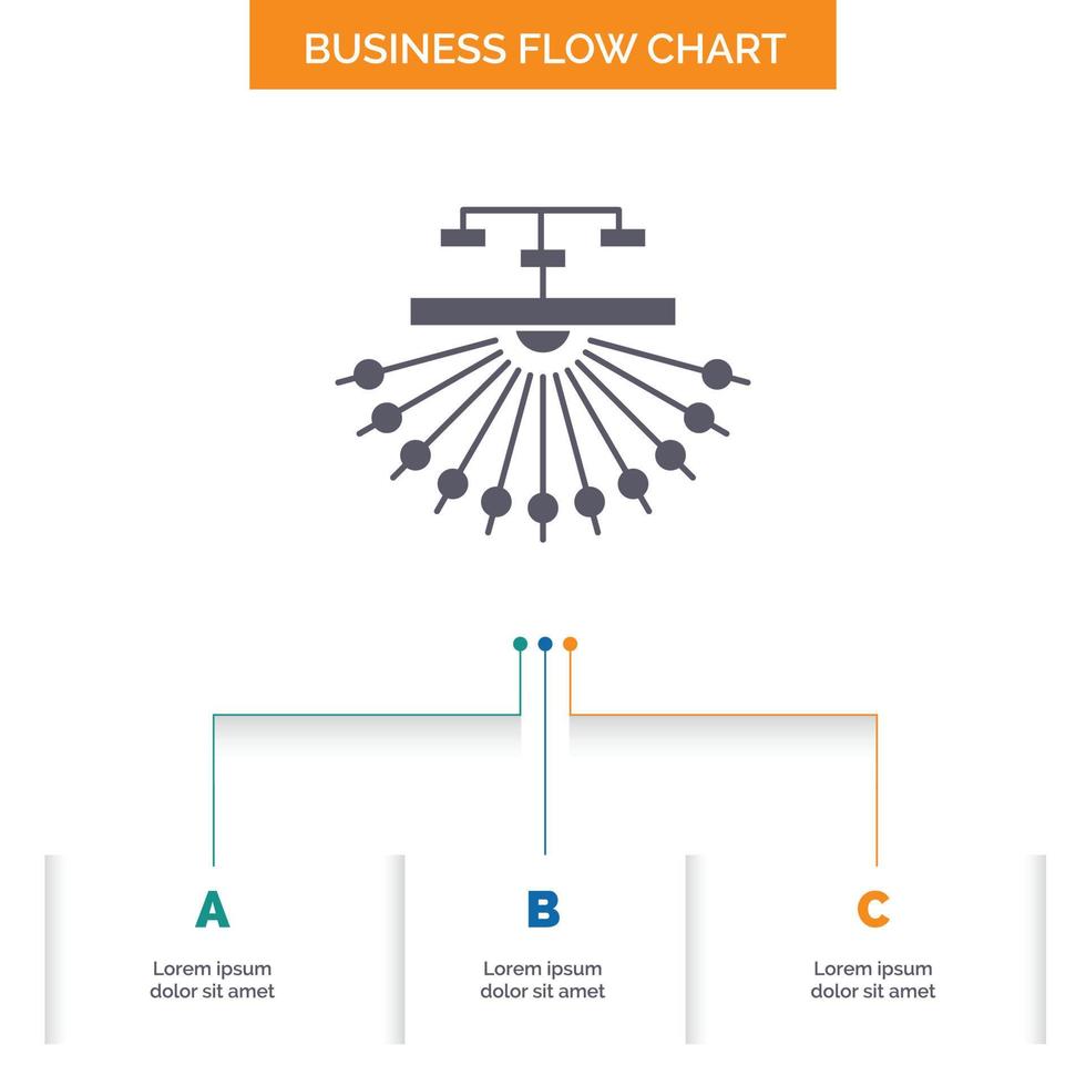 optimization. site. site. structure. Web Business Flow Chart Design with 3 Steps. Glyph Icon For Presentation Background Template Place for text. vector