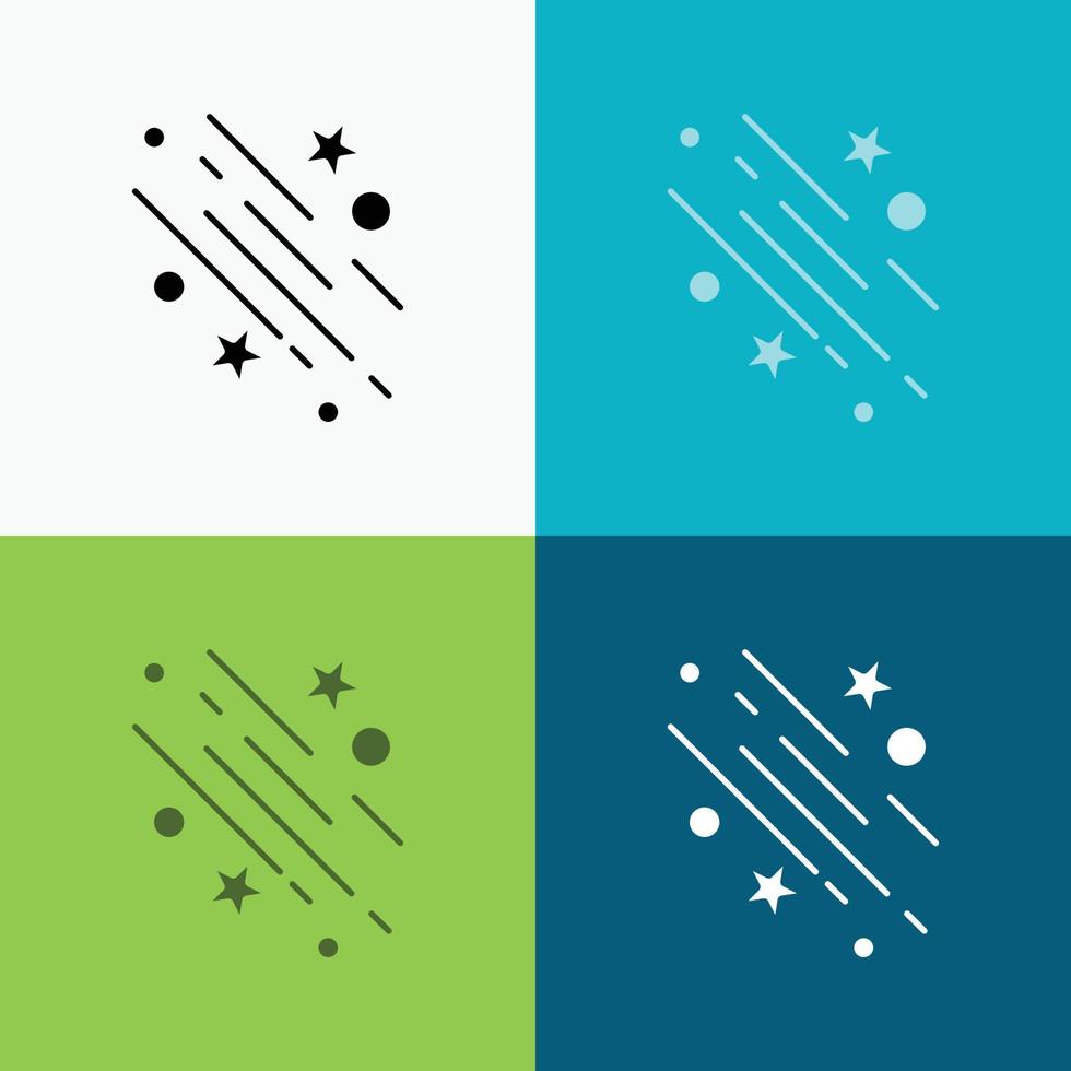 star. shooting star. falling. space. stars Icon Over Various Background. glyph style design. designed for web and app. Eps 10 vector illustration