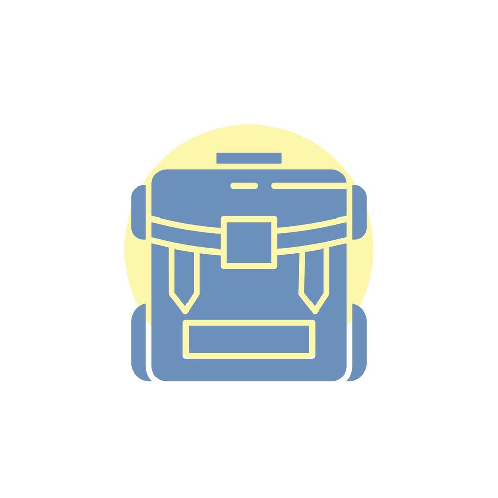 bag. camping. zipper. hiking. luggage Glyph Icon. vector