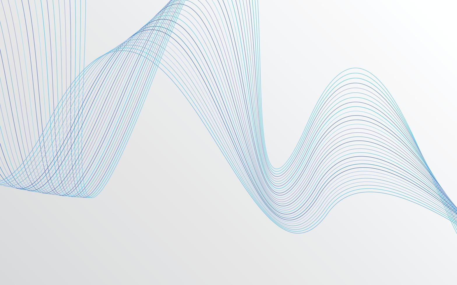 Stylish blue wavy lines abstract background design vector