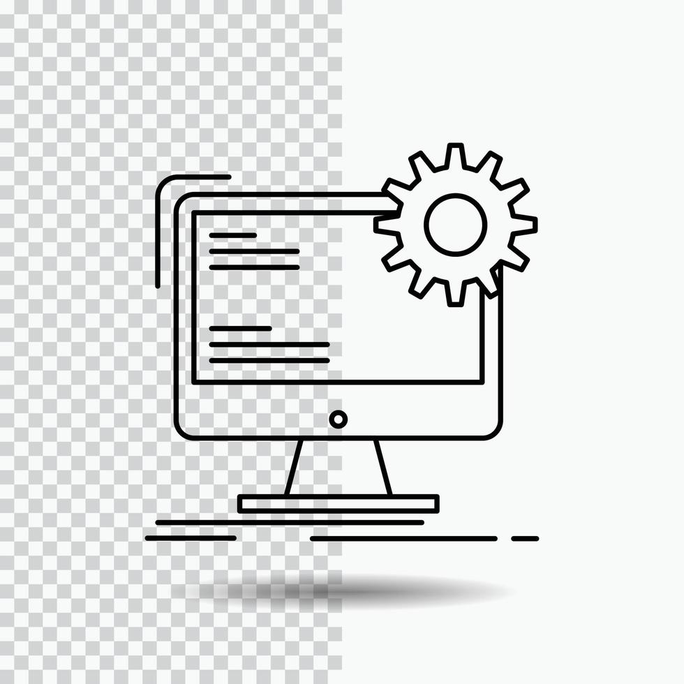 Internet. layout. page. site. static Line Icon on Transparent Background. Black Icon Vector Illustration